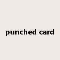 punched card是什么意思
