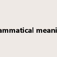 grammatical meaning是什么意思