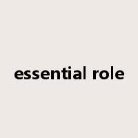 essential role是什么意思