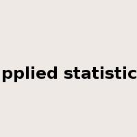 applied statistics是什么意思