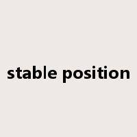 stable position是什么意思