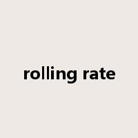 rolling rate是什么意思