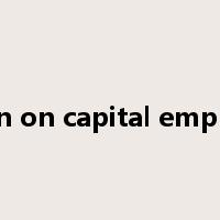 return on capital employed是什么意思