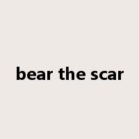 bear the scar是什么意思