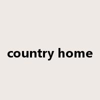 country home是什么意思