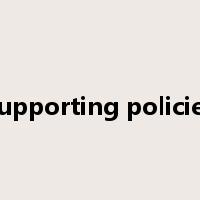 supporting policies是什么意思