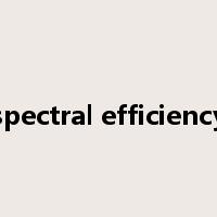 spectral efficiency是什么意思