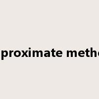 approximate method是什么意思