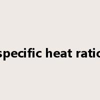 specific heat ratio是什么意思