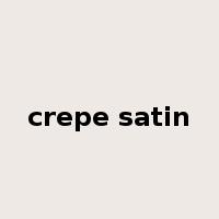 crepe satin是什么意思