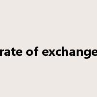 rate of exchange是什么意思