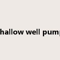 shallow well pump是什么意思