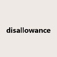 disallowance是什么意思