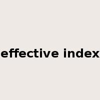 effective index是什么意思