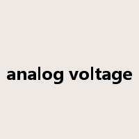 analog voltage是什么意思