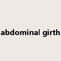 abdominal girth是什么意思
