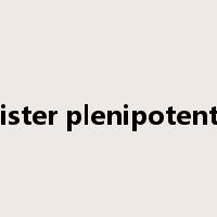 minister plenipotentiary是什么意思