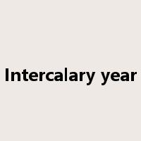 Intercalary year是什么意思