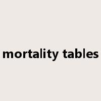 mortality tables是什么意思