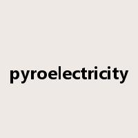 pyroelectricity是什么意思