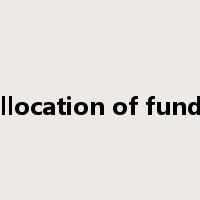 allocation of funds是什么意思