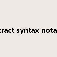 abstract syntax notation是什么意思