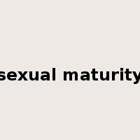 sexual maturity是什么意思