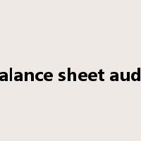 balance sheet audit是什么意思