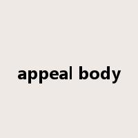 appeal body是什么意思
