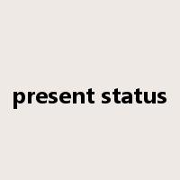 present status是什么意思