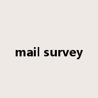 mail survey是什么意思
