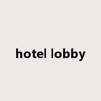 hotel lobby是什么意思
