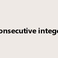 consecutive integer是什么意思