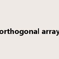 orthogonal array是什么意思
