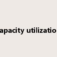 capacity utilization是什么意思