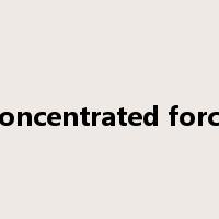 concentrated force是什么意思