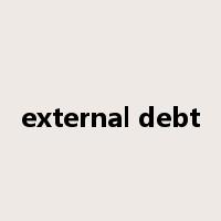 external debt是什么意思
