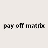 pay off matrix是什么意思