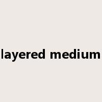 layered medium是什么意思