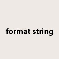 format string是什么意思