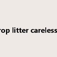 drop litter carelessly是什么意思