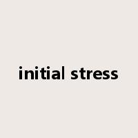 initial stress是什么意思