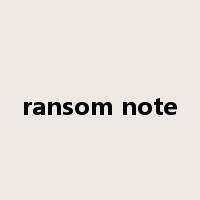 ransom note是什么意思