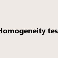 Homogeneity test是什么意思