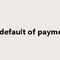 in default of payment是什么意思