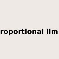 proportional limit是什么意思