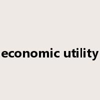 economic utility是什么意思