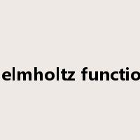 Helmholtz function是什么意思
