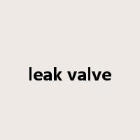 leak valve是什么意思