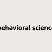 behavioral science是什么意思